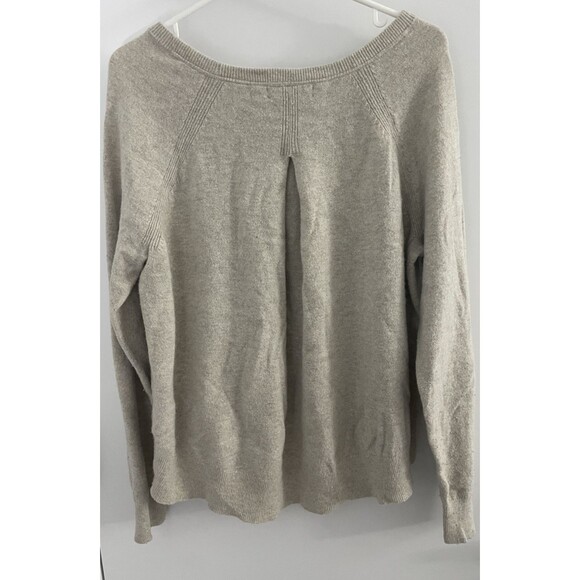 Banana Republic Women Wool Cashmere Beige soft wool Sweater Size large shimmer - Picture 4 of 9